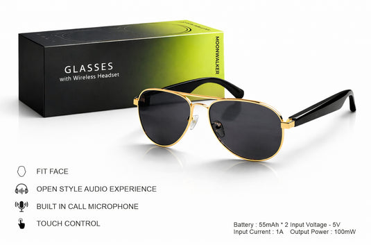Moonwalker Aviator Smart Sunglass